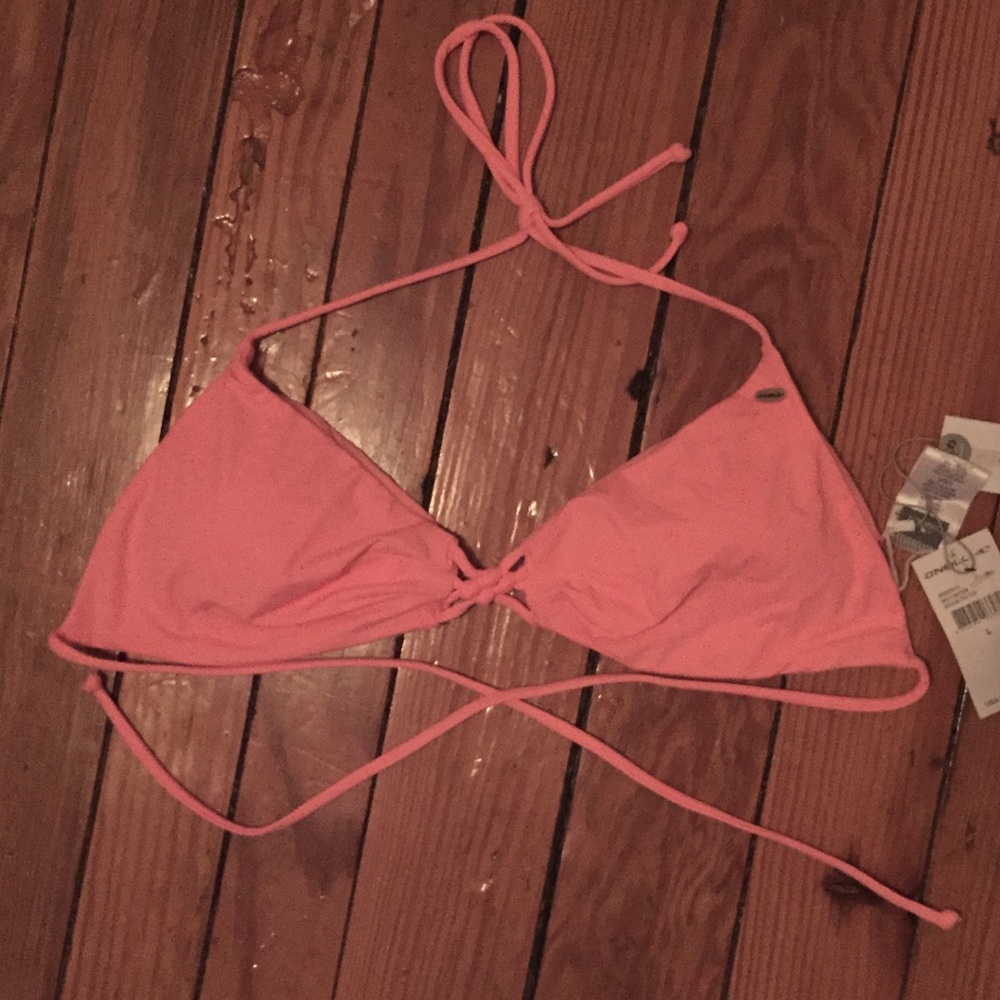 O’Neill Peach Coral Knot Fixed Triangle Top